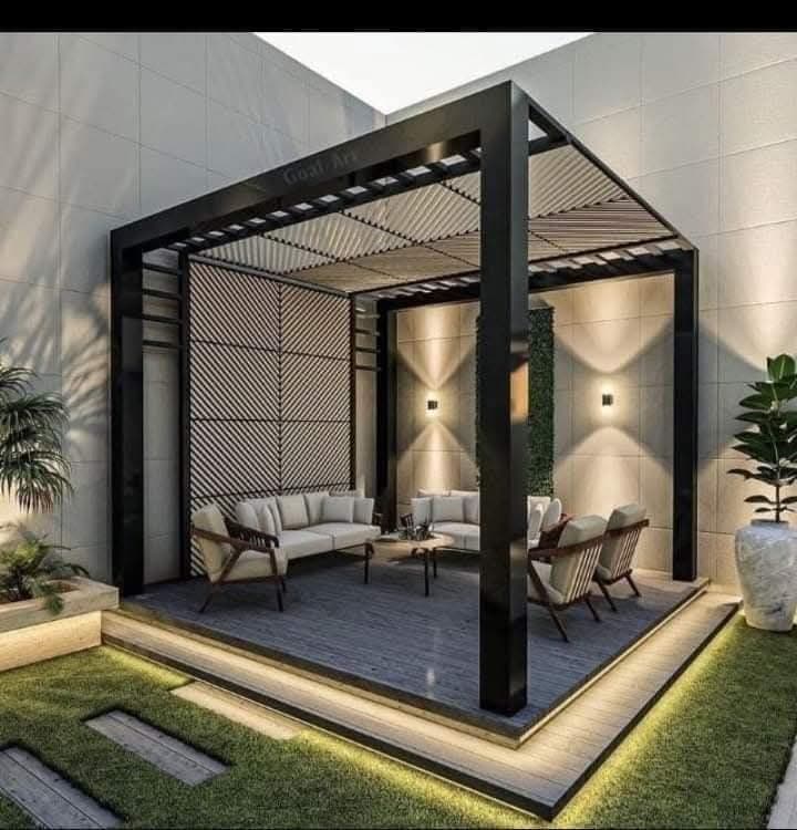 مشروع برجولات خشبية مميز