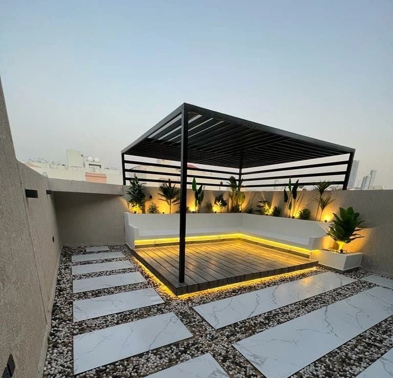 مشروع برجولات حديد مميز