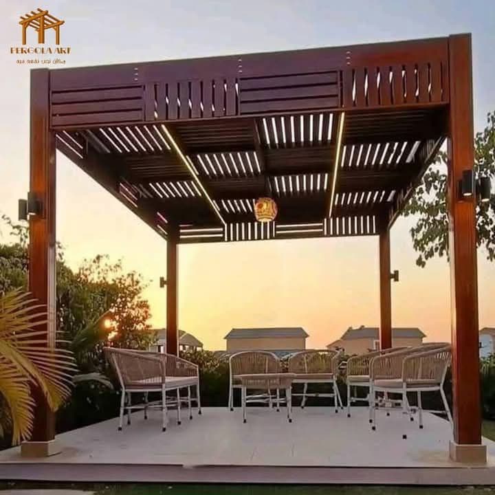 مشروع برجولات خشبية مميز