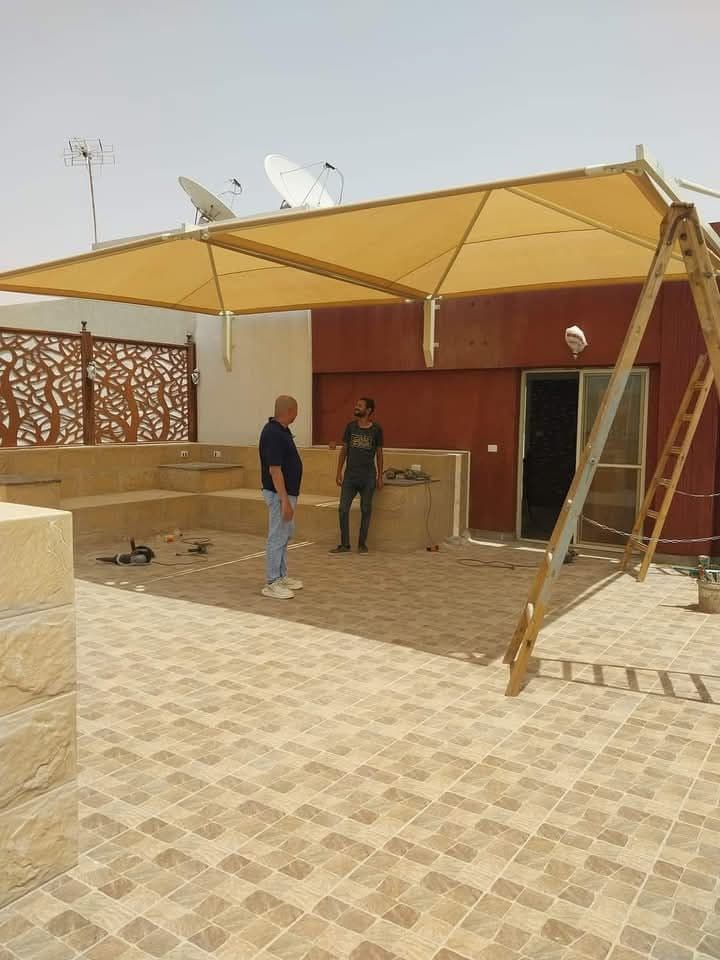 مشروع مظلات حدائق وجلسات مميز