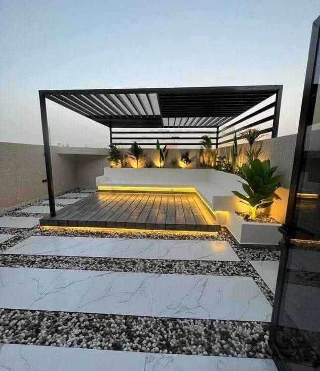 مشروع برجولات حديد مميز